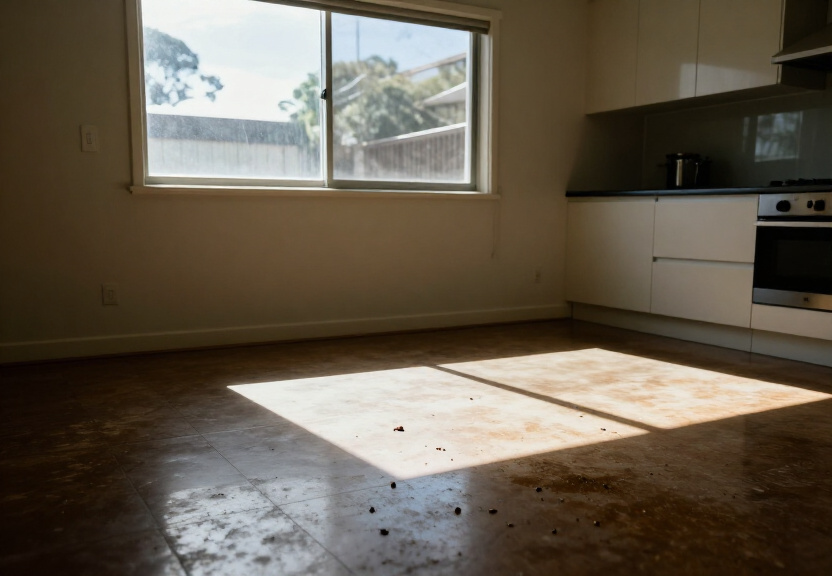Rodent infestation in a Sydenham kitchen before treatment