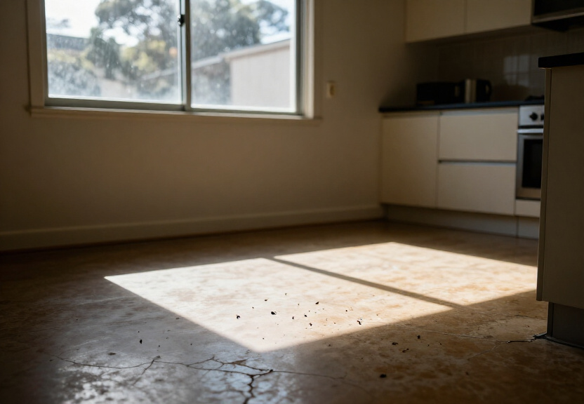 Cockroach infestation in a Sydenham apartment before treatment